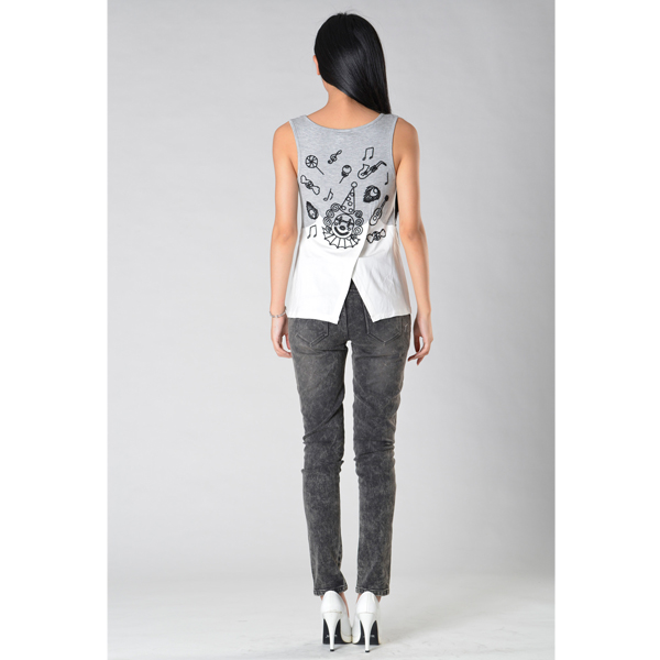 SY009針織車珠片背心背面效果 SY009針織車珠片背心背面效果