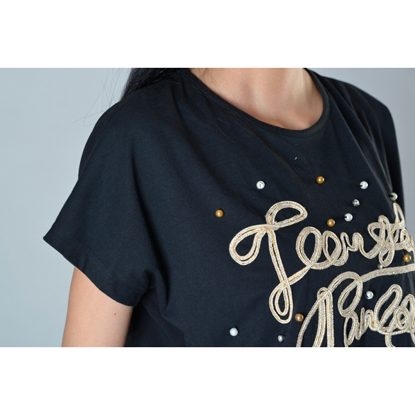 SY014針織車花訂珠短袖細節(jié)圖 SY014針織車花訂珠短袖細節(jié)圖